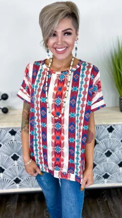 The ZigZag Stripe Hang Onto Friends Top [NO RETURNS] TOPS & TUNICS