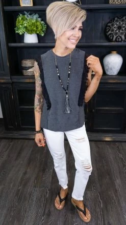 Sugarfox TOPS & TUNICS Heading Backstage Top