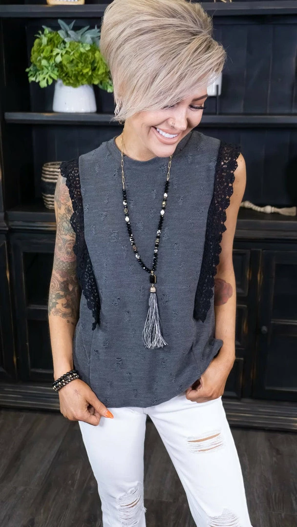 Sugarfox TOPS & TUNICS Heading Backstage Top