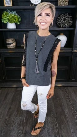 Sugarfox TOPS & TUNICS Heading Backstage Top