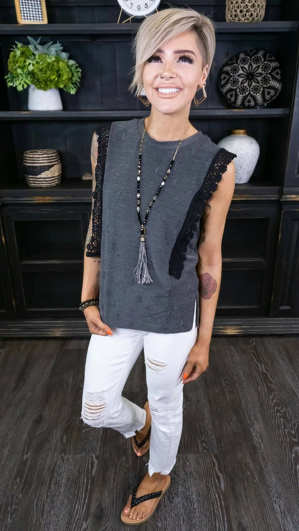 Sugarfox TOPS & TUNICS Heading Backstage Top