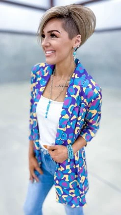 The ZigZag Stripe Highlight The Spark Blazer OUTERWEAR