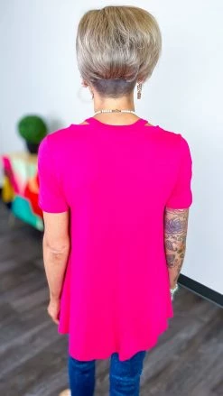 The ZigZag Stripe Hot Pink New Clues Top TOPS & TUNICS