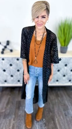 The ZigZag Stripe OUTERWEAR In My Circle Cardigan