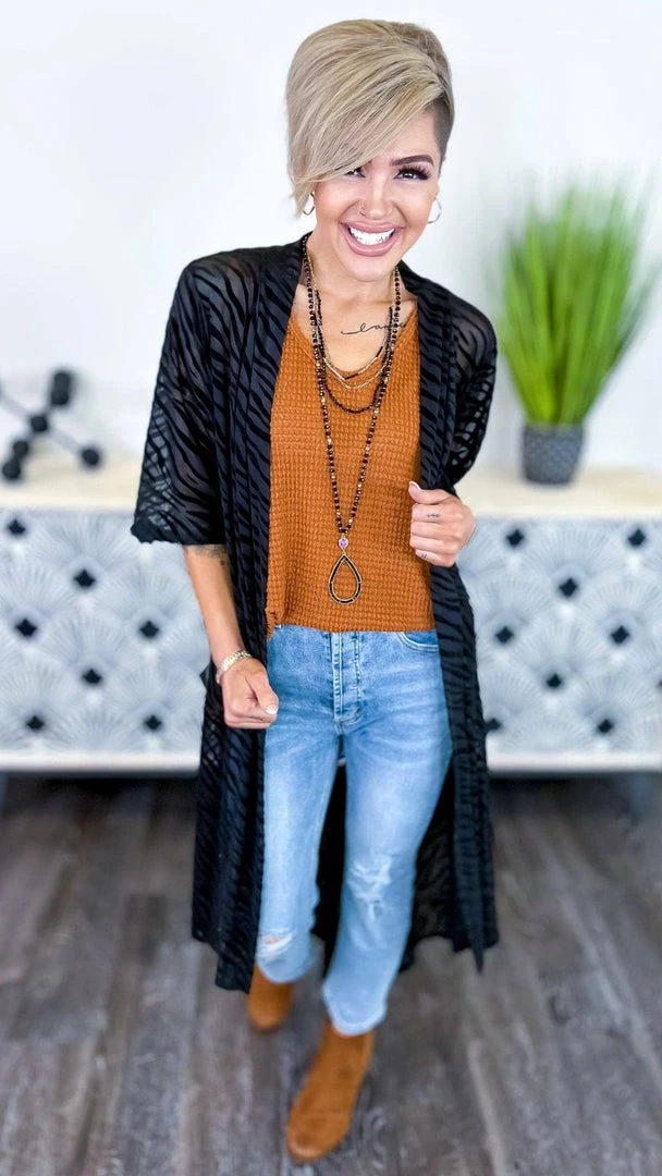 The ZigZag Stripe OUTERWEAR In My Circle Cardigan