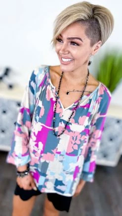 Emily Wonder TOPS & TUNICS Intriguing Conversation Top