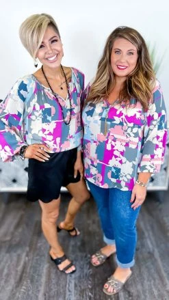 Emily Wonder TOPS & TUNICS Intriguing Conversation Top