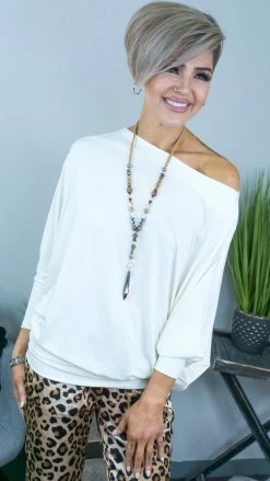 The ZigZag Stripe TOPS & TUNICS Ivory Better Let Go Top [NO RETURNS]