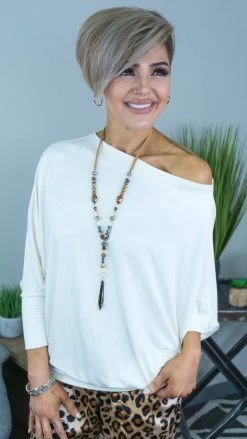 The ZigZag Stripe TOPS & TUNICS Ivory Better Let Go Top [NO RETURNS]