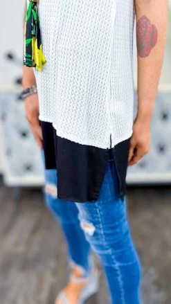 The ZigZag Stripe TOPS & TUNICS Ivory Good Timing Top [NO RETURNS]