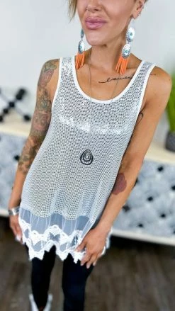 Origami Ivory Joyful Glow Tank TOPS & TUNICS