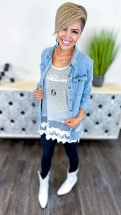 Origami Ivory Joyful Glow Tank TOPS & TUNICS