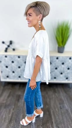 The ZigZag Stripe Ivory Leopard City Sleek Top TOPS & TUNICS