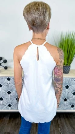 The ZigZag Stripe TOPS & TUNICS Ivory Modern Ideas Tank