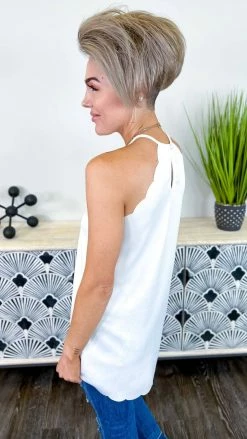 The ZigZag Stripe TOPS & TUNICS Ivory Modern Ideas Tank