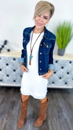 The ZigZag Stripe Ivory Next One Up Dress DRESSES