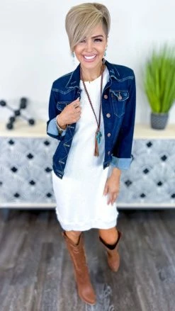 The ZigZag Stripe Ivory Next One Up Dress DRESSES