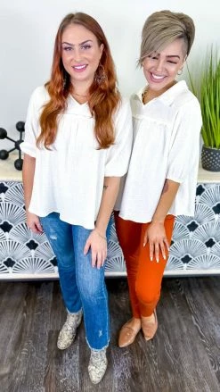 The ZigZag Stripe TOPS & TUNICS Ivory Noteworthy Style Top