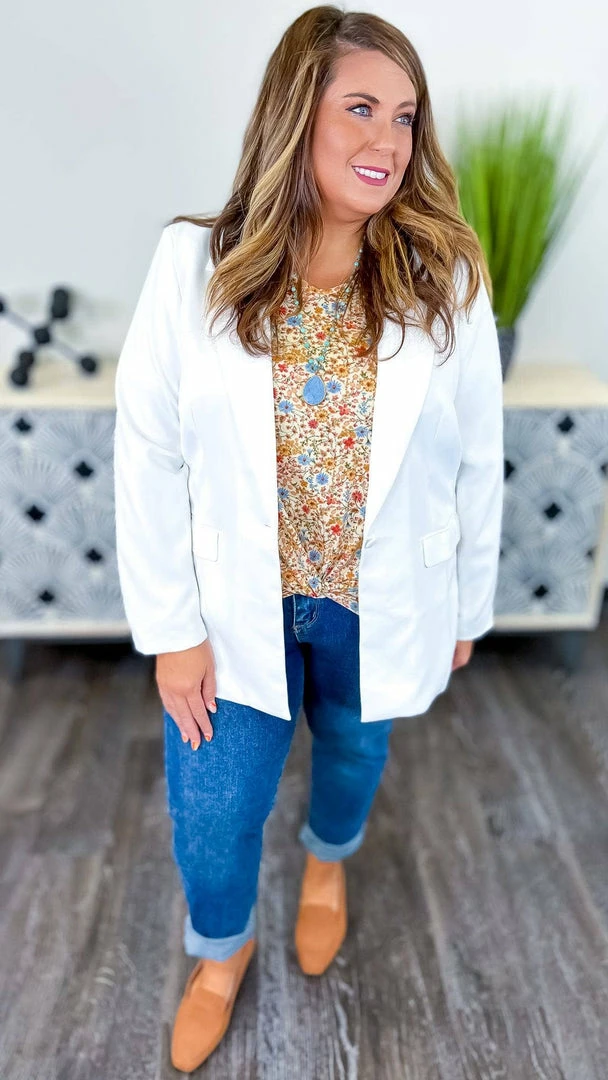 Andree Ivory Sleek Edge Blazer OUTERWEAR