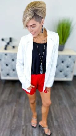 Andree Ivory Sleek Edge Blazer OUTERWEAR