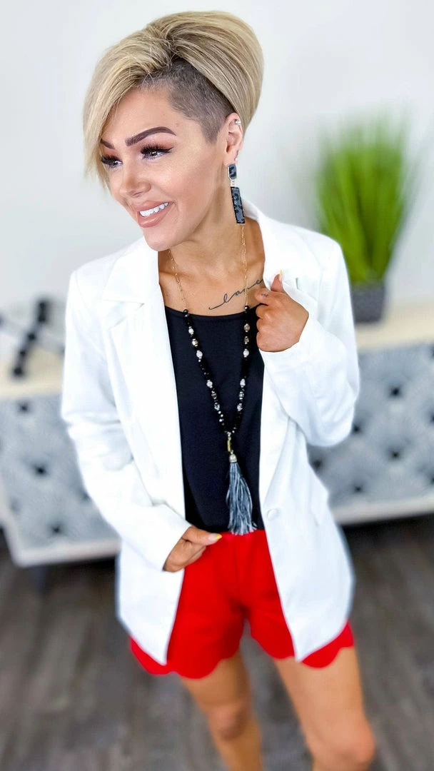 Andree Ivory Sleek Edge Blazer OUTERWEAR