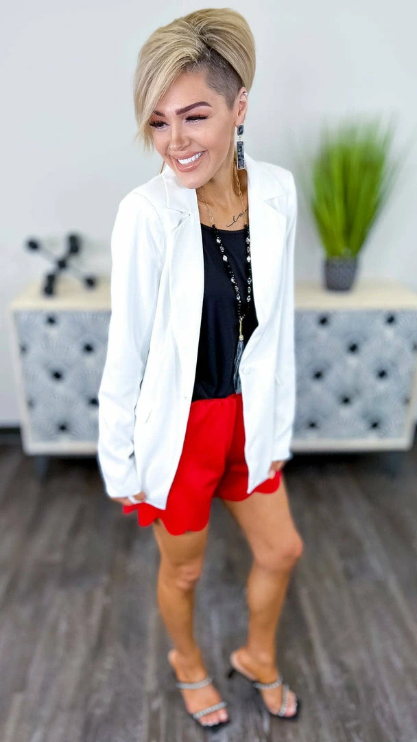 Andree Ivory Sleek Edge Blazer OUTERWEAR