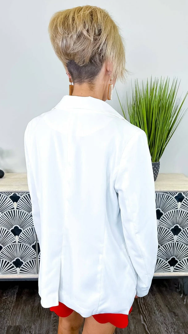 Andree Ivory Sleek Edge Blazer OUTERWEAR