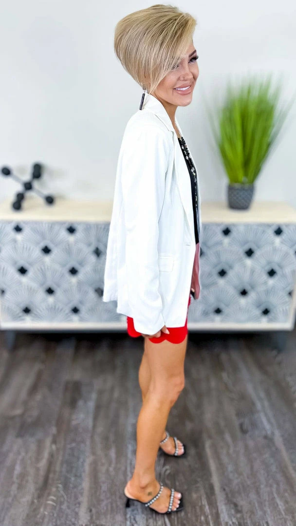 Andree Ivory Sleek Edge Blazer OUTERWEAR