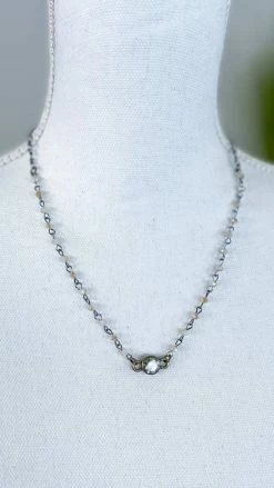 Lost & Found ACCESSORIES Ivory Sophie Crystal Necklace