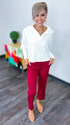 The ZigZag Stripe Ivory Valencia Vibes Sweater TOPS & TUNICS