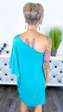 The ZigZag Stripe Jade Reserved Party Dress DRESSES