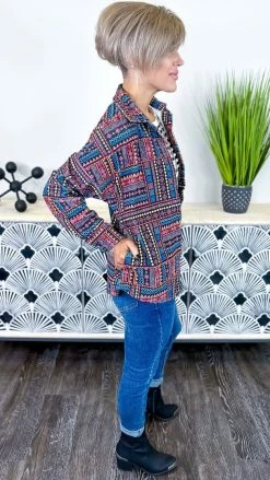 Savanna Jane Shackets Kickin' It Black Shacket