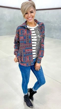 Savanna Jane Shackets Kickin' It Black Shacket