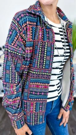 Savanna Jane Shackets Kickin' It Black Shacket