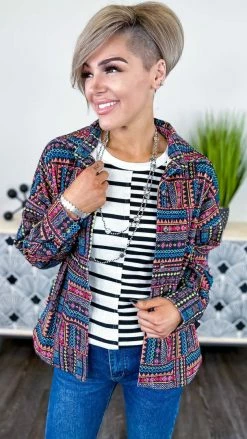 Savanna Jane Shackets Kickin' It Black Shacket