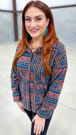 Savanna Jane Shackets Kickin' It Black Shacket