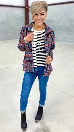 Savanna Jane Shackets Kickin' It Black Shacket