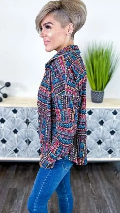 Savanna Jane Shackets Kickin' It Black Shacket