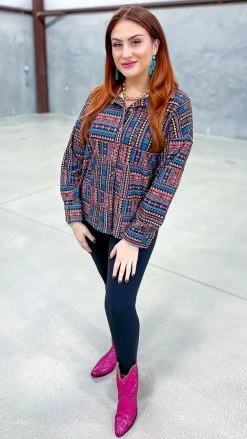 Savanna Jane Shackets Kickin' It Black Shacket