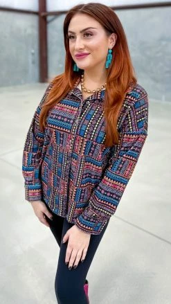 Savanna Jane Shackets Kickin' It Black Shacket