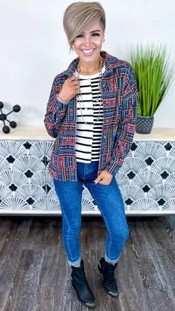 Savanna Jane Shackets Kickin' It Black Shacket