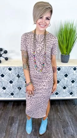 The ZigZag Stripe DRESSES Leopard Forever More Dress