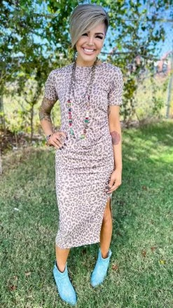 The ZigZag Stripe DRESSES Leopard Forever More Dress