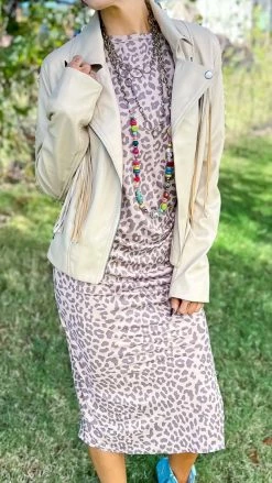 The ZigZag Stripe DRESSES Leopard Forever More Dress