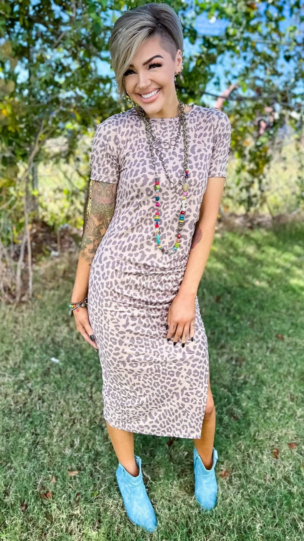 The ZigZag Stripe DRESSES Leopard Forever More Dress