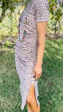 The ZigZag Stripe DRESSES Leopard Forever More Dress