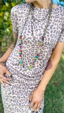 The ZigZag Stripe DRESSES Leopard Forever More Dress