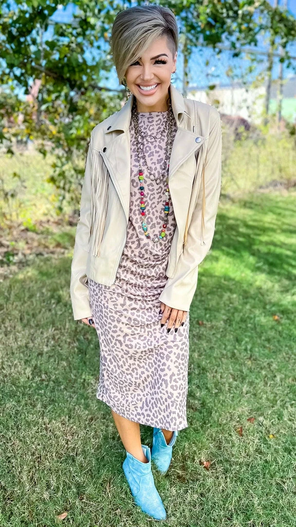 The ZigZag Stripe DRESSES Leopard Forever More Dress