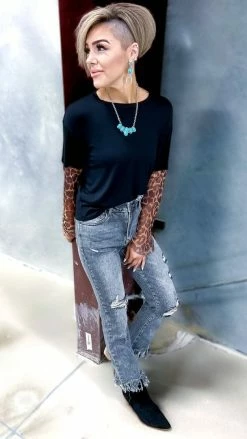 The ZigZag Stripe Leopard Risky Business Top