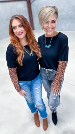 The ZigZag Stripe Leopard Risky Business Top